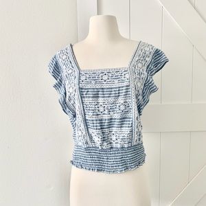 American eagle outfitters eyelet blouse